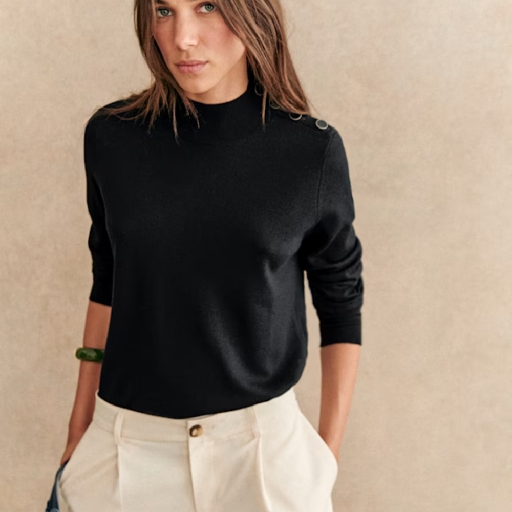 Sezane Jacob Jumper Black XS